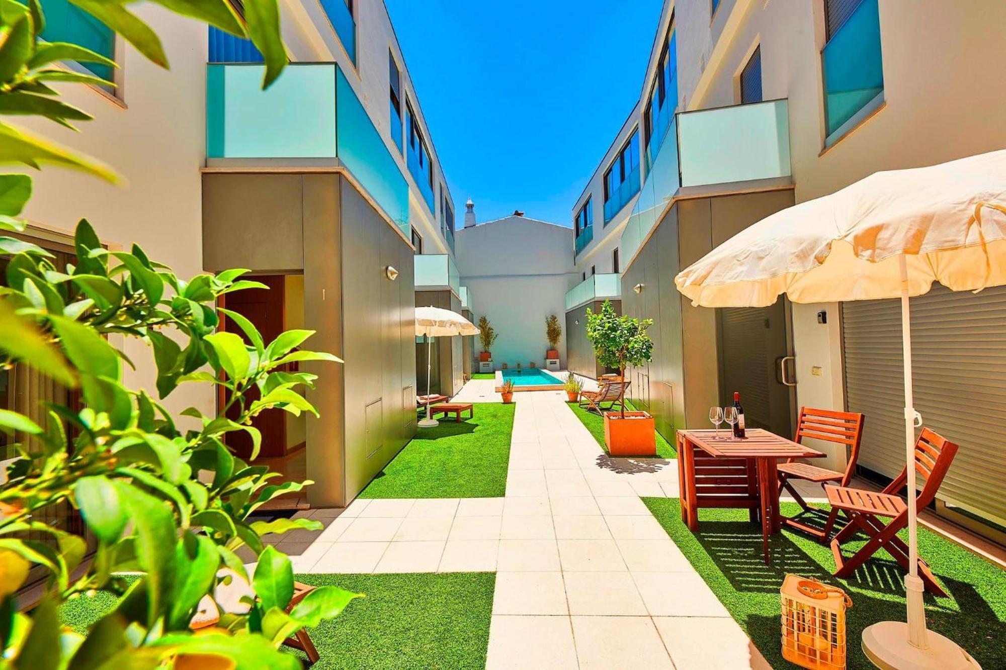 Stylish Townhouse In Tavira Centre, Shared Pool Vila Exterior foto