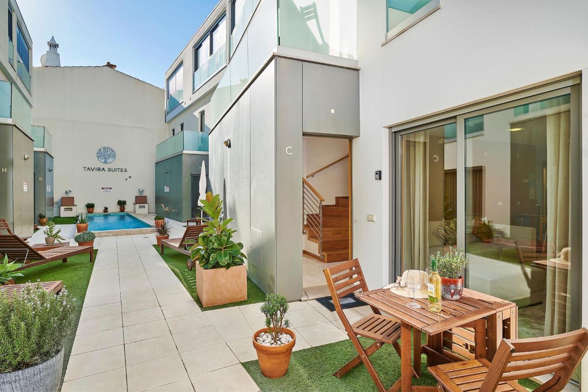Stylish Townhouse In Tavira Centre, Shared Pool Vila Exterior foto